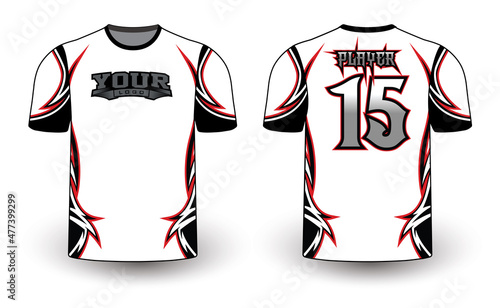 Sports gear template mockup perfect fit for all sports. The designs that go on casual wear, shirts, fashions apparel, and all kinds of team uniform