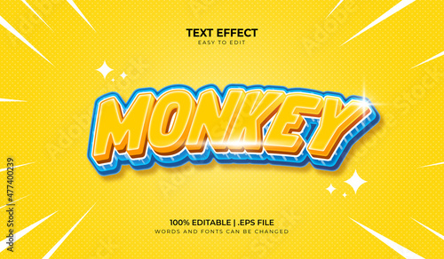 Monkey style editable text effect
