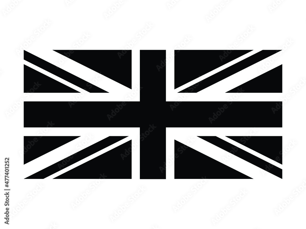Great Britain. United Kingdom Flag Vector illustration. Official UK Flag, Union  Jack, British silhouette Stock Vector | Adobe Stock