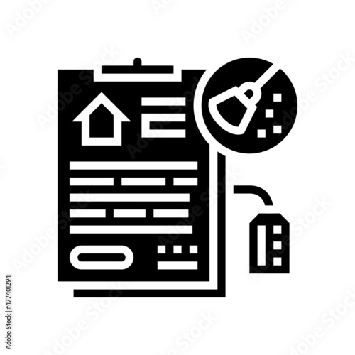 end of tenancy cleaning glyph icon vector. end of tenancy cleaning sign. isolated contour symbol black illustration