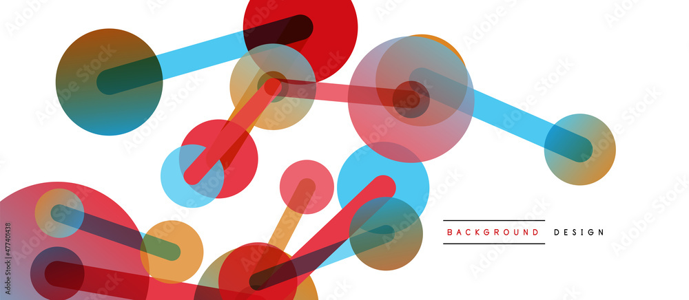 Abstract background. Round dots connected by lines. Trendy techno business template for wallpaper, banner, background or landing Abstract background. Round dots connected by lines. Trendy techno business template for wallpaper, banner, background or landing
