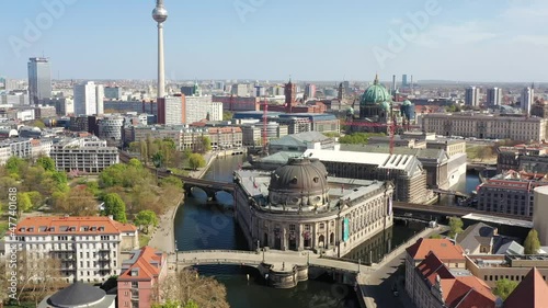 Aerial viiew of Berlin museum island with tv tower photo