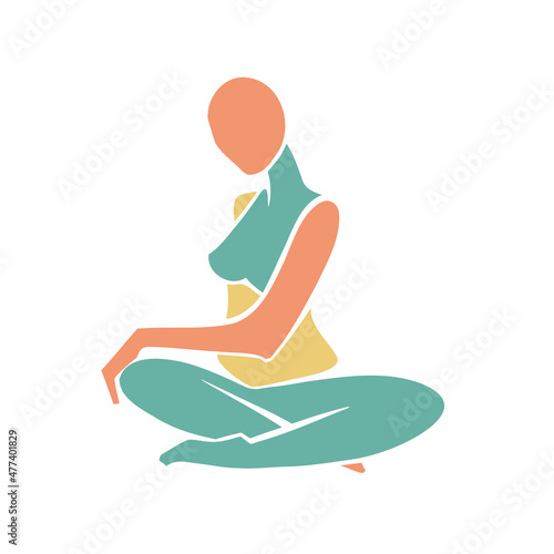 Fototapeta Matisse inspired woman silhouette