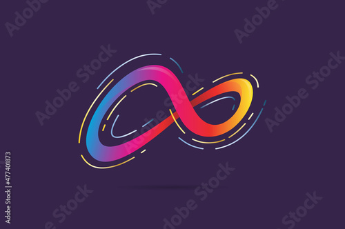 infinty logo design template	 photo
