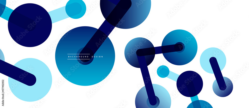 Abstract background. Round dots connected by lines. Trendy techno business template for wallpaper, banner, background or landing Abstract background. Round dots connected by lines. Trendy techno business template for wallpaper, banner, background or landing