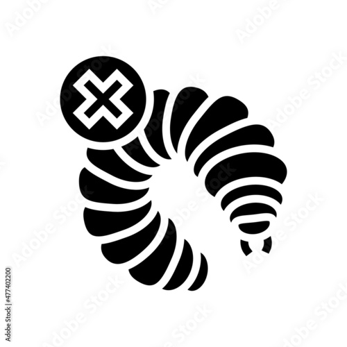 Billede på lærred woodworm treatment glyph icon vector