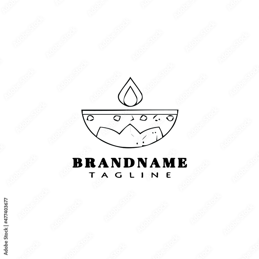 Happy Bhai Dooj, burning diya lamps lights logo cartoon icon design template isolated vector Happy Bhai Dooj, burning diya lamps lights logo cartoon icon design template isolated vector