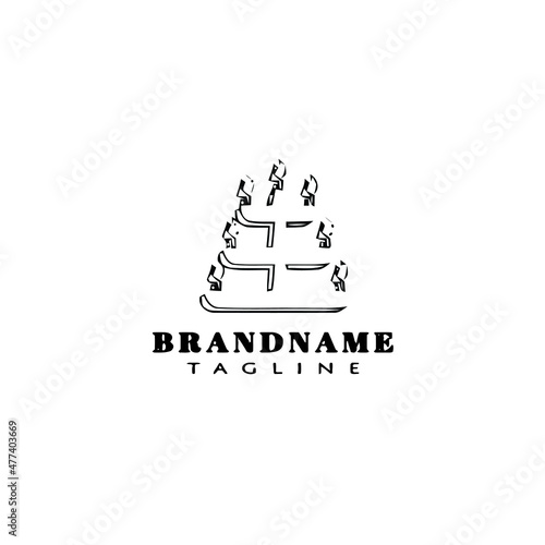 Happy Bhai Dooj  burning diya lamps lights logo cartoon icon design template isolated vector
