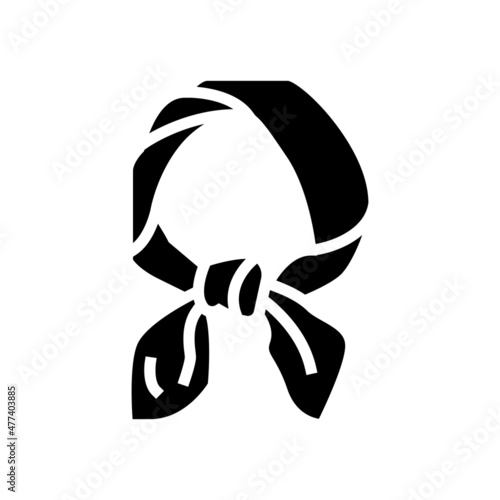 neck scarf silk glyph icon vector. neck scarf silk sign. isolated contour symbol black illustration