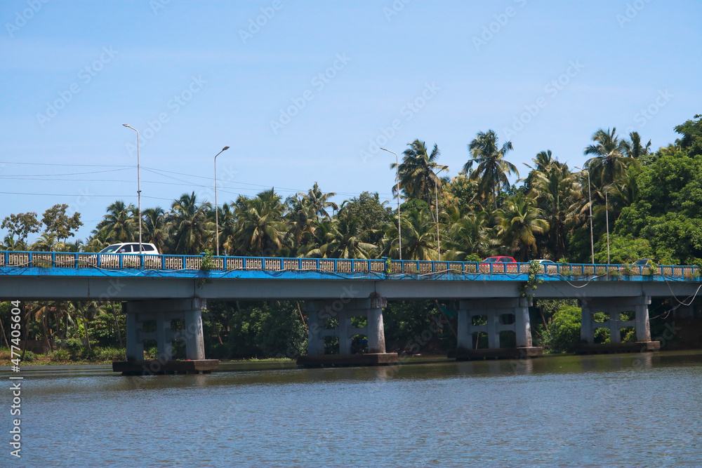 Triprayar bridge over river - Thrissur, Kerala