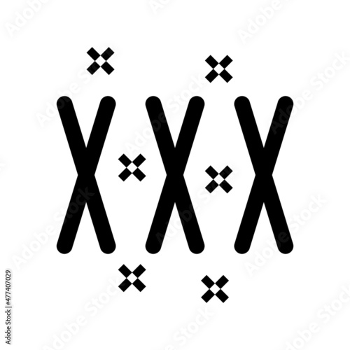 xxx sex toy glyph icon vector. xxx sex toy sign. isolated contour symbol black illustration