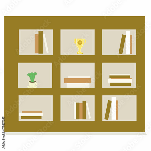 illustration of a bookshelf