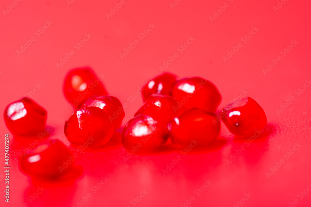 Pomegranate seeds closeup image Pomegranate seeds closeup image