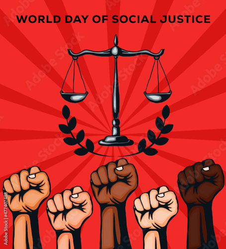 vector design world day of social justice