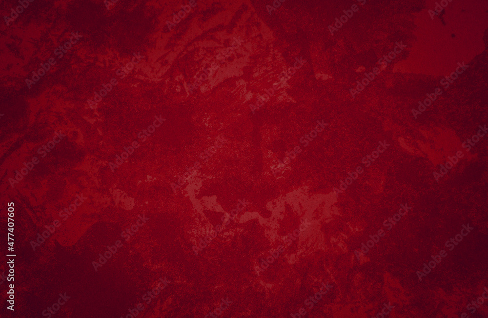 abstract dark red ink hand painted acrylic brush watercolor texture with grunge futuristic pattern on red.