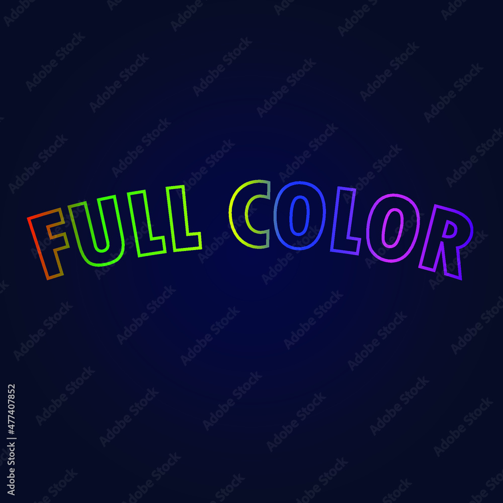 simple text effect full color