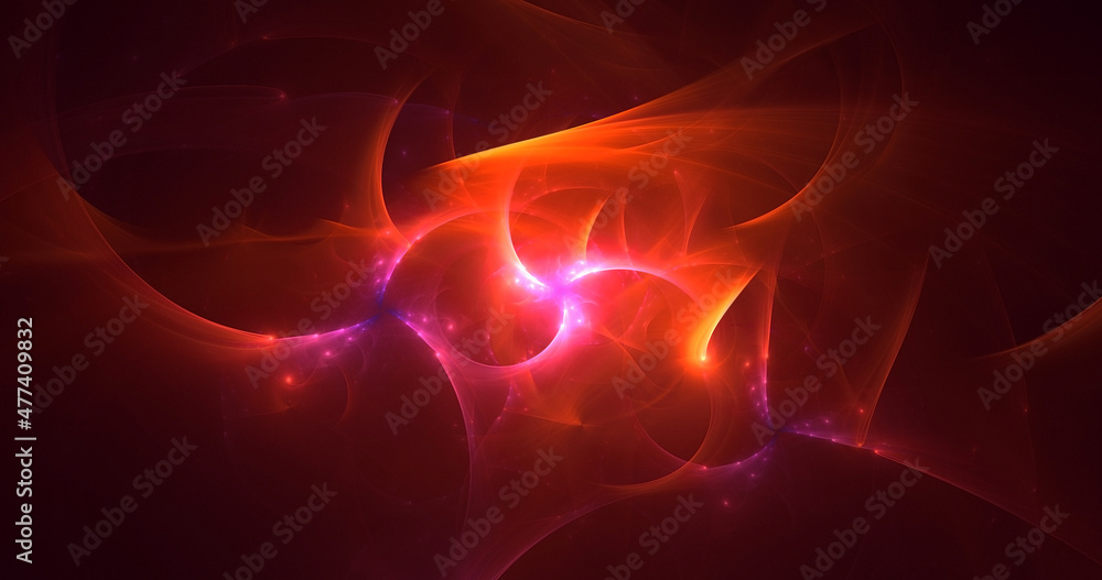 Obraz premium 3D rendering abstract colorful fractal light background