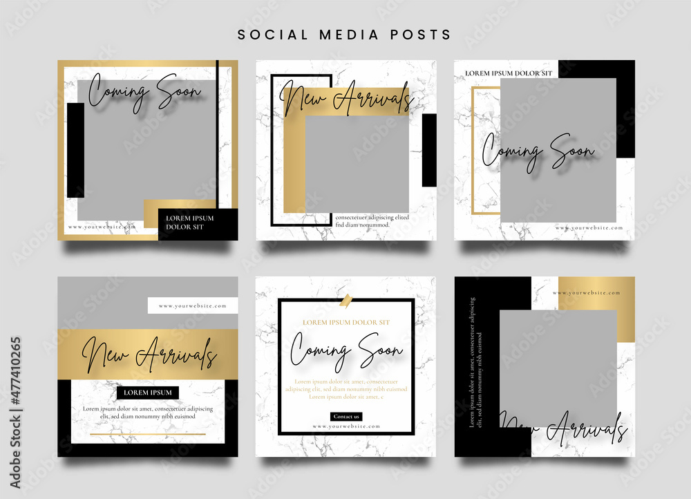 Elegant luxury fashion social media and instagram post layout or banner  design template Stock Vector | Adobe Stock