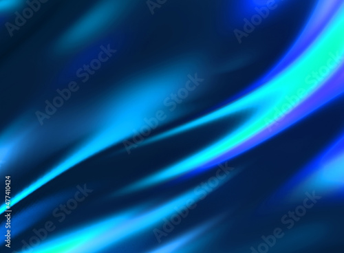 abstract dark blue luxury flow wave grunge silk dynamic metallic texture with holographic fluid pattern on dark blue.
