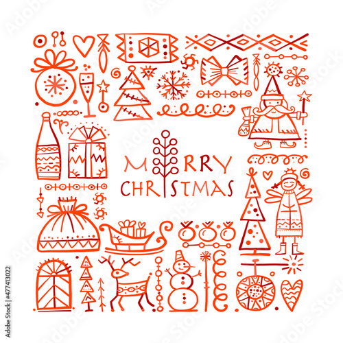 Happy New Year Background. Christmas Card for your design