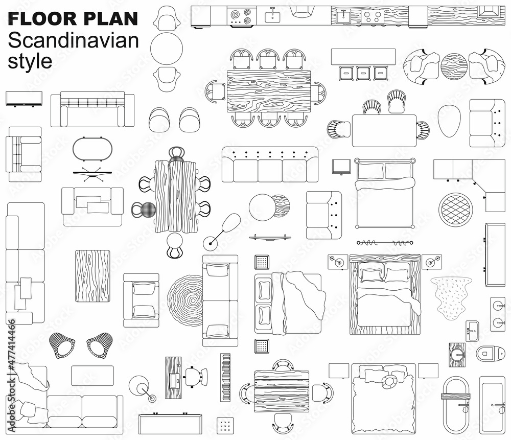 Couch Drawing Top View