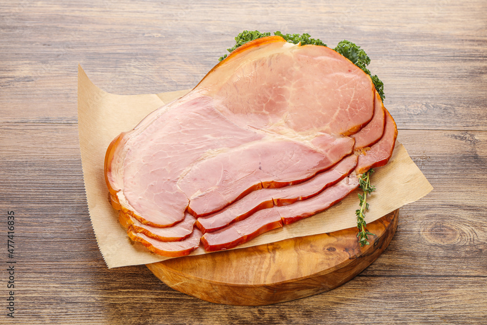 Tasty pork ham snack appetizer Tasty pork ham snack appetizer