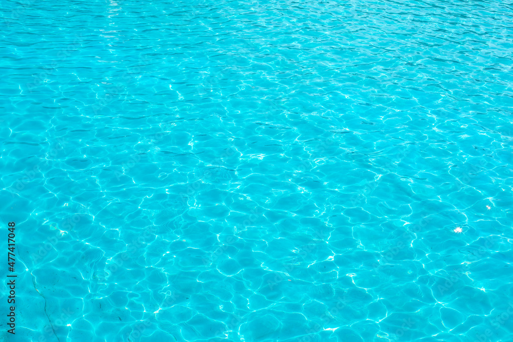 Blue pool surface, clear water ripple texture