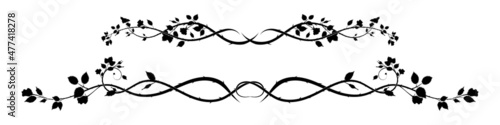 long ornament on the bottom of the page with rose