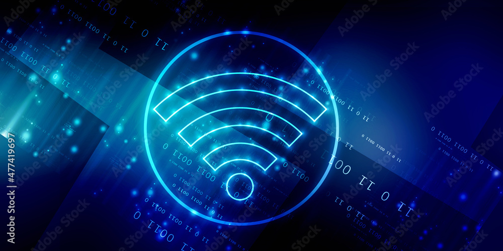 Obraz premium 2d illustration WiFi symbol sign