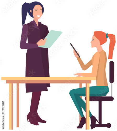 Businesspeople have project strategy planning meeting. Teamwork with business plan, creating new creative project. Meeting to discuss starting business. Colleagues discussing work in entrepreneurship