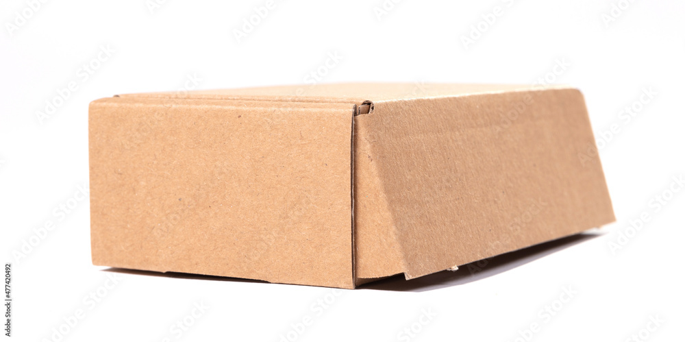 Open cardboard small box isolated Open cardboard small box isolated