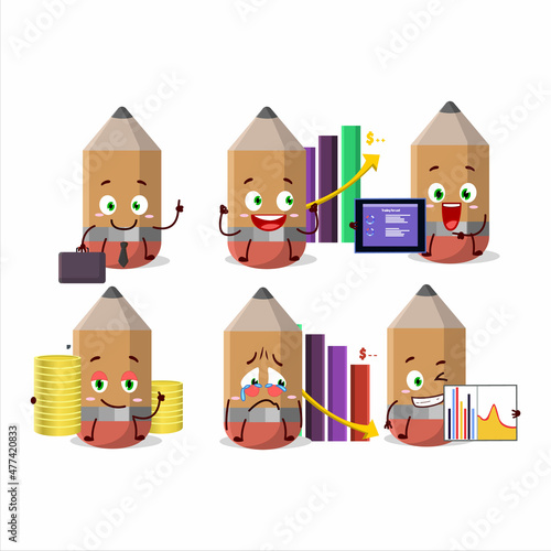 Pencil character designs as a trader investment mascot