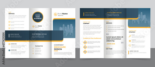 Creative corporate modern business trifold brochure template, trifold layout, a4 size brochure