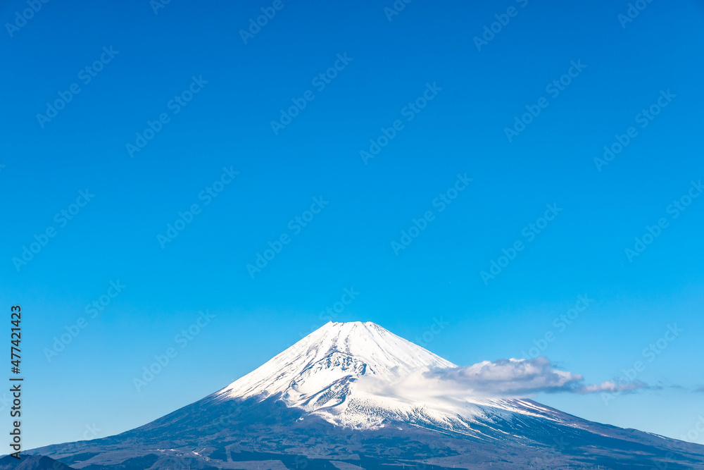 Mt. Fuji covered with snow