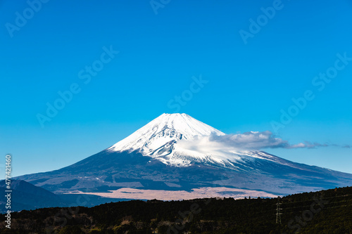 Mt. Fuji covered with snow