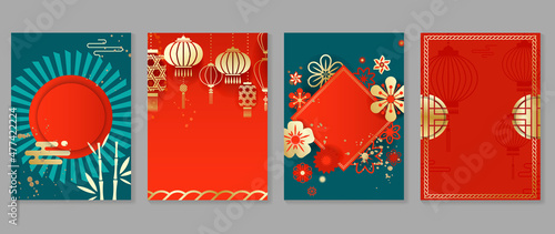 Valokuva Chinese New Year covers background vectors
