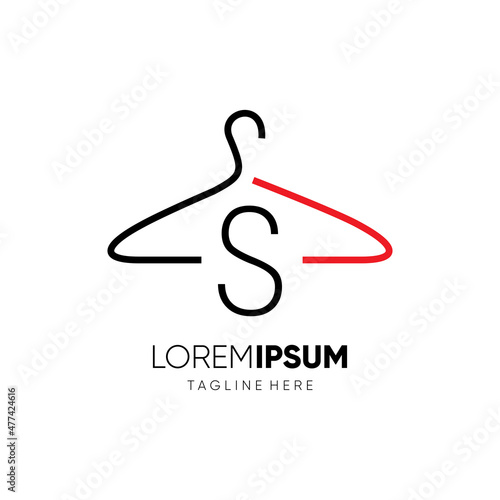 Initial Letter S Hanger Logo Design Vector Icon Graphic Emblem Illustration
