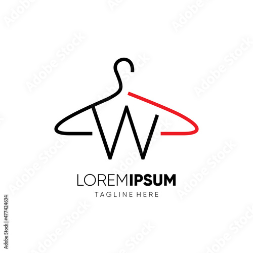 Initial Letter W Hanger Logo Design Vector Icon Graphic Emblem Illustration