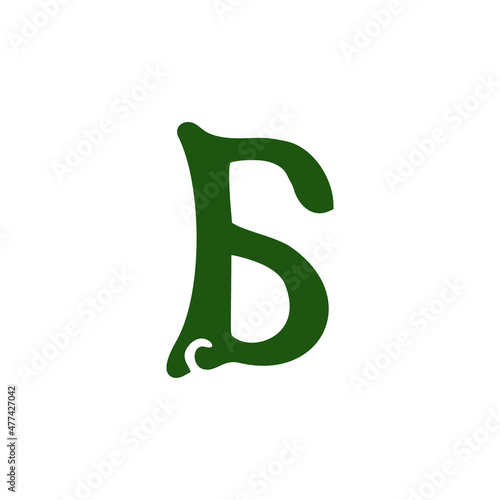 Vintage letter r and b for art logo. RB logo monogram. RB for wedding logo.