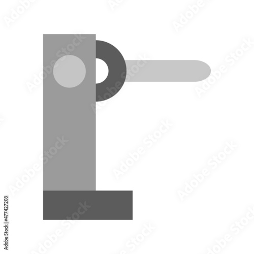 Turnstile Flat Grey Scale Vector Icon Design