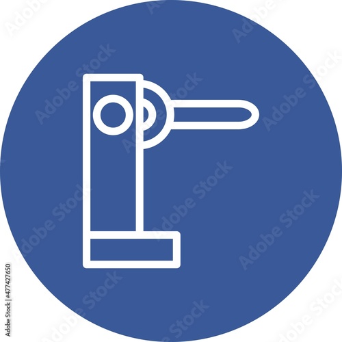 Turnstile Line Circle Vector Icon Design