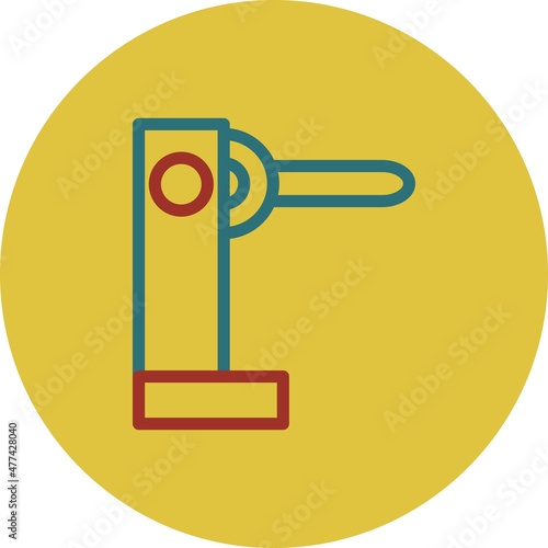 Turnstile Line Two Color Vector Icon Design