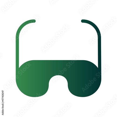 Safety Goggles Glyph Gradient Vector Icon Design