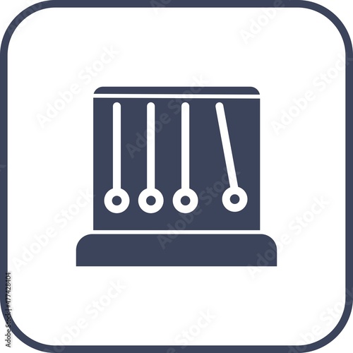 Pendulum Glyph Round Corner Vector Icon Design