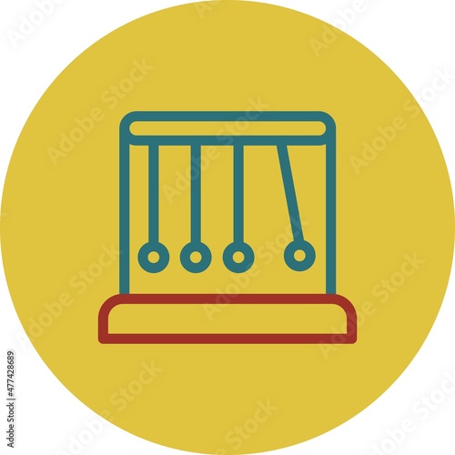 Pendulum Line Two Color Vector Icon Design