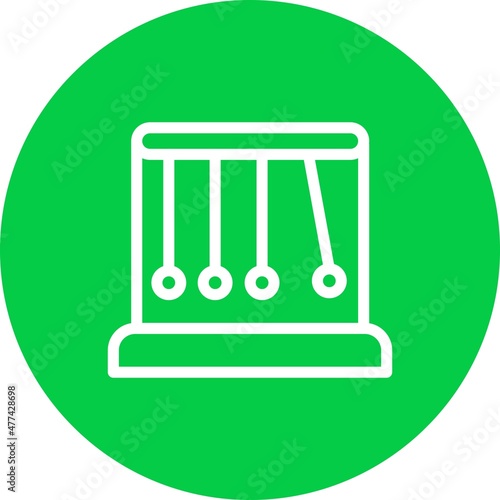 Pendulum Line Circle Vector Icon Design