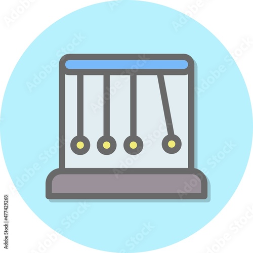 Pendulum Line Filled Circle Vector Icon Design