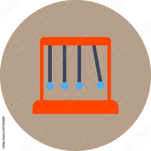 Pendulum Flat Circle Vector Icon Design