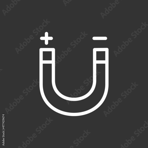 Magnet Line Inverted Vector Icon Design