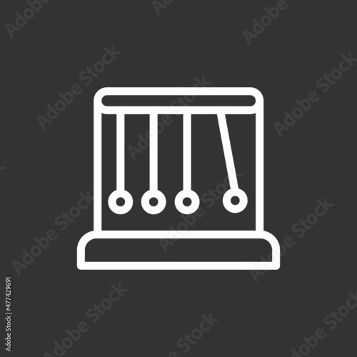 Pendulum Line Inverted Vector Icon Design